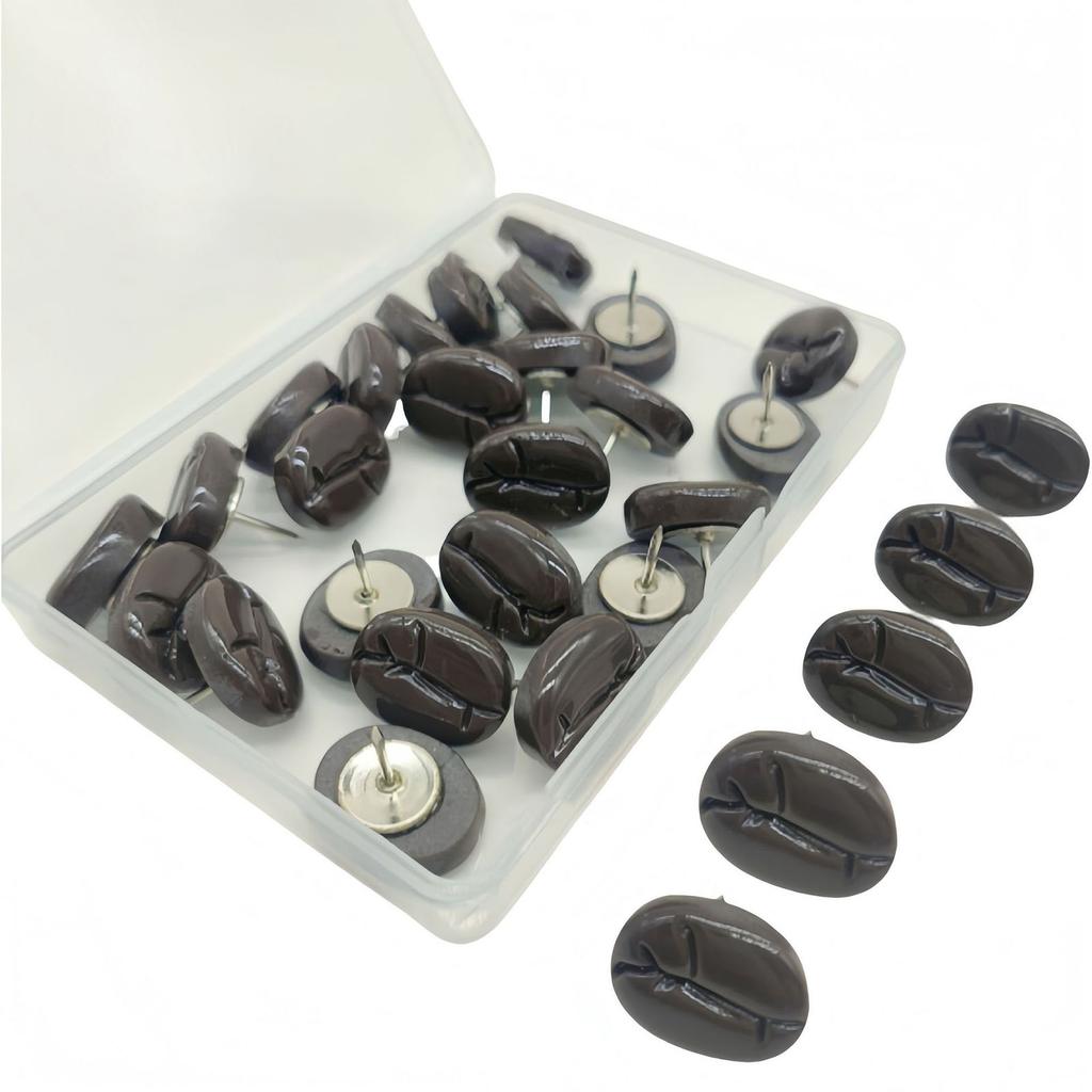 Уникальный дизайн кофейного зерна, кнопки-гвоздики для пробковой доски, кнопки для пробковой доски, улучшения для домашних фотостен и офисных досок для объявлений