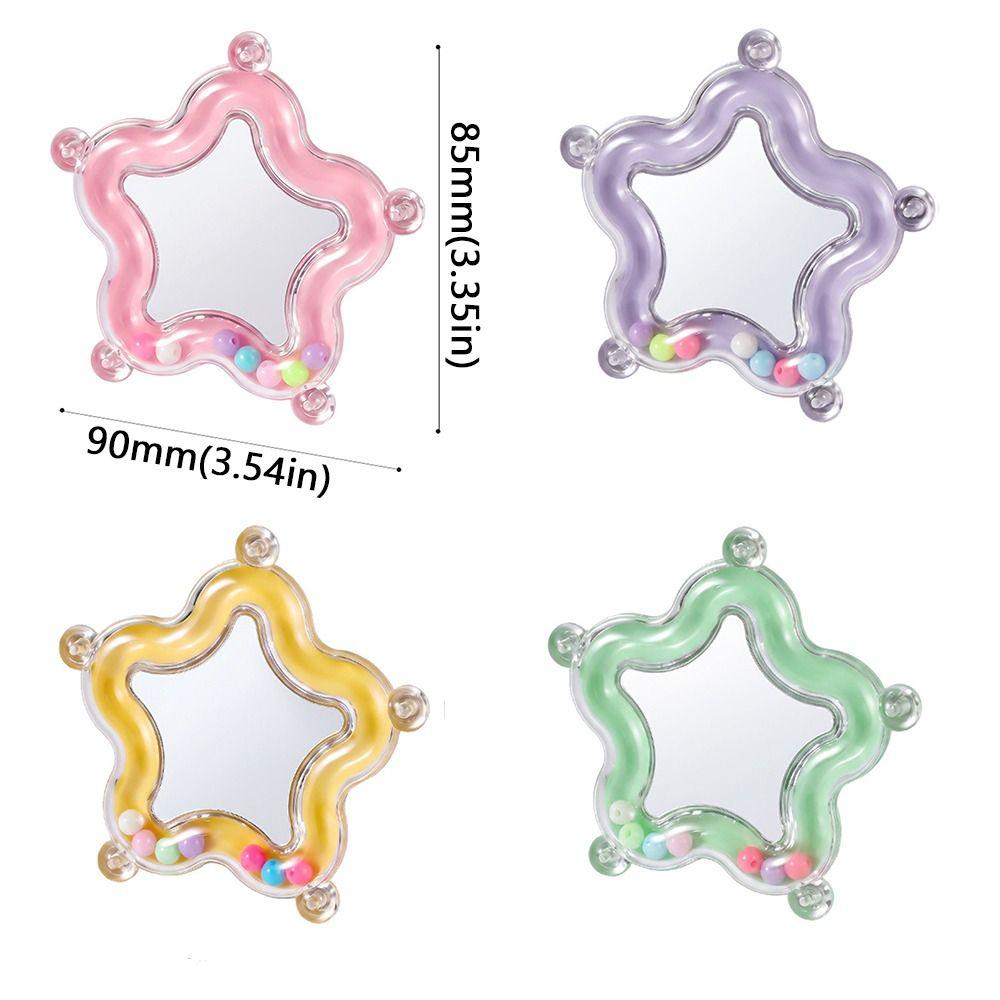 Colorful Beads Star Rotating Parrot Mirror Toy Mirror Parrot Interactive Toy Bird Supplies
