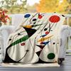 1PC Abstract ArtOutdoor Flannel Blanket - Soft Plush Decor for Picnics, camping, Bedroom, Playroom, Office, or Lunch Break 1246A