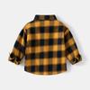 New Childrens Plaid Long-sleeved Shirt Spring Lapel Comfortable Cotton Shirt Korean Handsome Boy Shirt