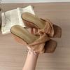 Fashion Women's Wedges Slippers Weave Platform Shoes New Sandals Designer 2025 Summer Fashion Woman Flip Flops Dress Sandalias De Mujer