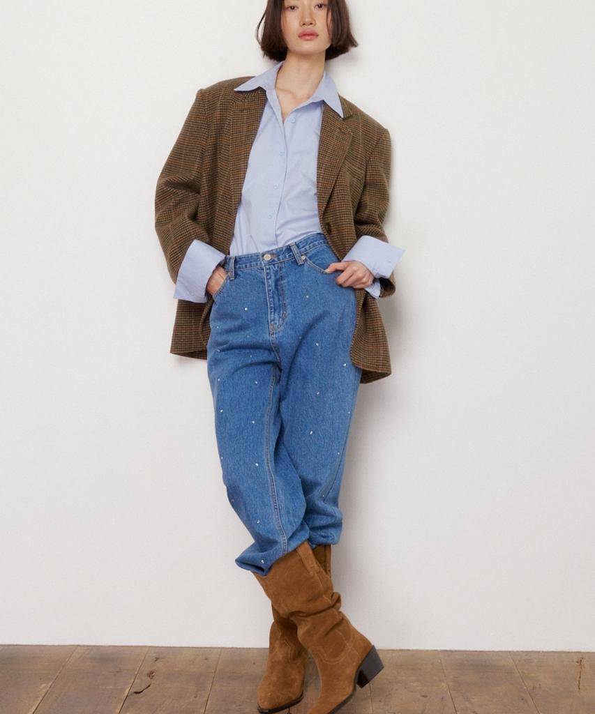 Джинсы Okuka Wide Denim - Синие