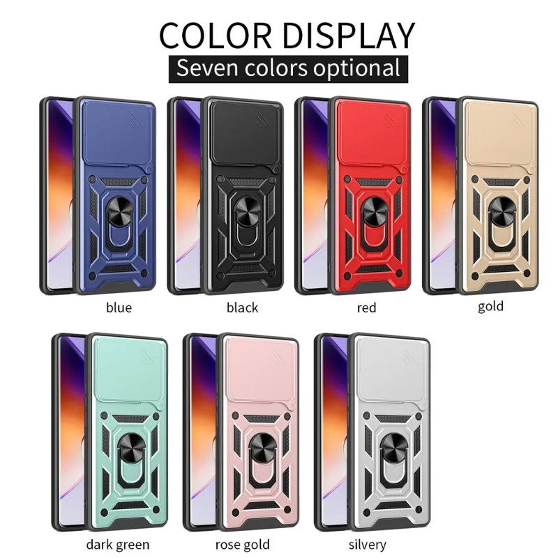 Чехол для защиты камеры OnePlus 13 OnePlus13 1 + 13 Armor Hybrid Metal Ring Holder Back Cover