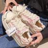 Fashion Pink Canvas Shoes Women Platform Sneakers  Basket Femme Spring 2025 New Korean Version Beggar Shoes White Shoes Skateboard Shoes