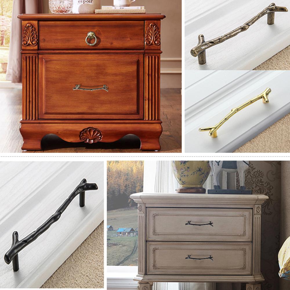 Fashion Twig Furniture Cabinet Pulls Wardrobe Door Handle Drawer Knobs