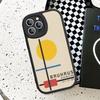 Geometric Bauhaus Art Phone Case Hard Leather For IPhone 16 15 14 13 12 Mini 11 14 Pro Max Xs X Xr 7 8 Plus Fundas