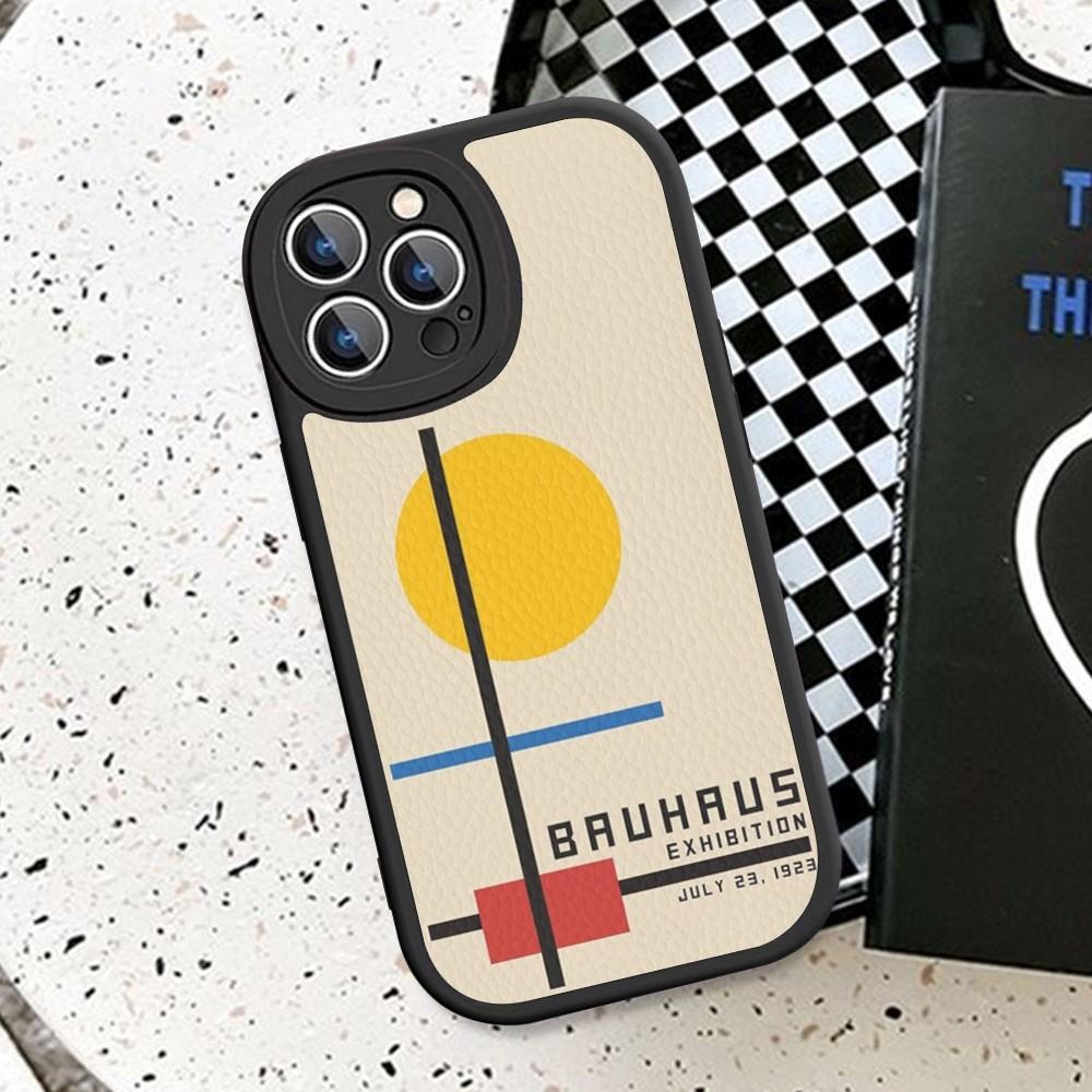 Geometric Bauhaus Art Phone Case Hard Leather For IPhone 16 15 14 13 12 Mini 11 14 Pro Max Xs X Xr 7 8 Plus Fundas