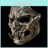 Copper Silver And Predator Resin Mask Role Play Prop For Activity Halloween