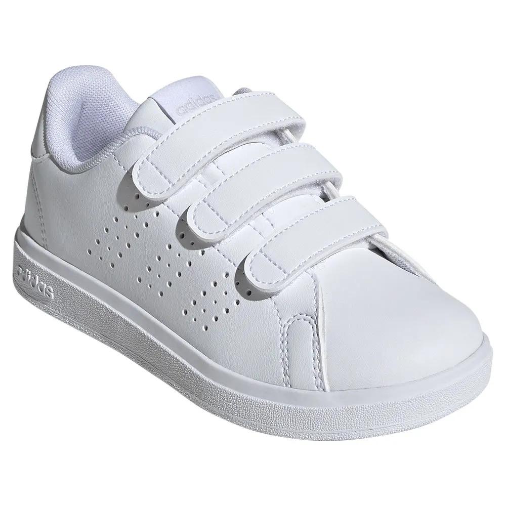 Adidas advantage base 2.0 sneakers hook and loop closure white
