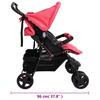 Twin Stroller Red Steel