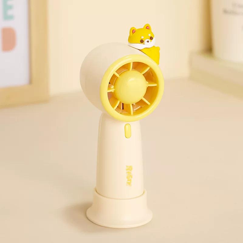 Creative Donut-Shaped Handheld Fan, Cute Cartoon Design, Lightweight and Quiet Mini Fan, Cartoon Cute