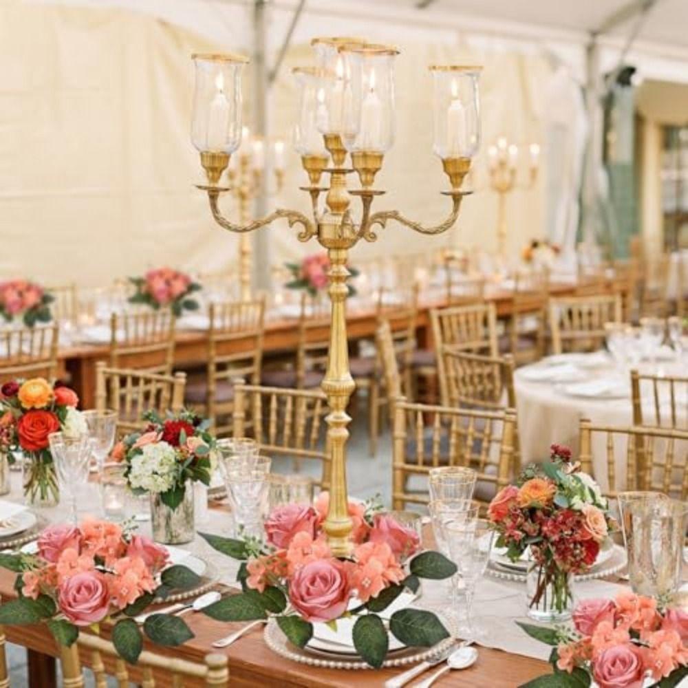 Simulated Candle Rings Wreaths Silk Fake Rose Flower 20cm Artificial Flowers Wedding Decoration