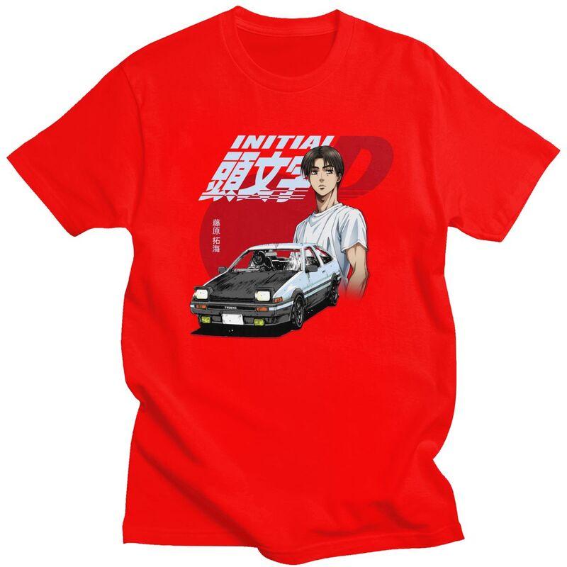 Мужская футболка Initial D на заказ Аниме Повседневная футболка с коротким рукавом Приталенная одежда