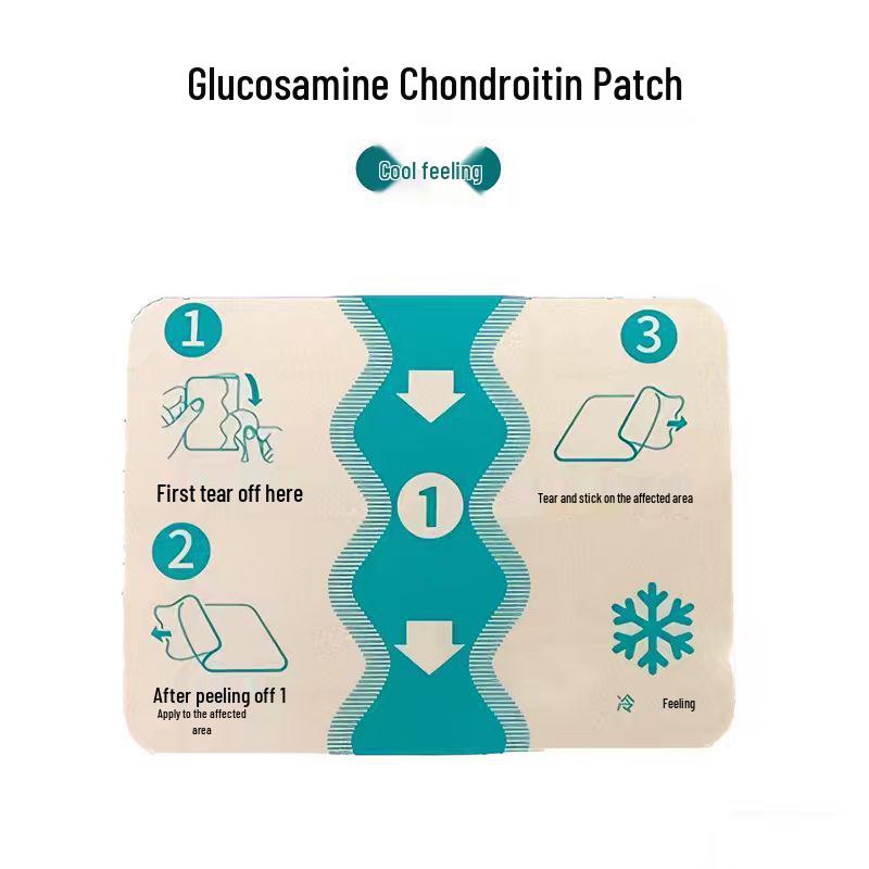 Универсальный суставной пластырь с глюкозамином и хондроитином - Моксотерапия полынью для плеч, шеи, поясницы и колен с согревающим и охлаждающим эффектом.