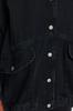 Women's Fashion New Jacket Black Pocket Detailed Oversize Denim Jacket