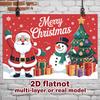 Party Backdrop Santa Claus Christmas Flat Merry Santa Claus Snowman Tree Multi Photo Booth Decor Front Door Decor