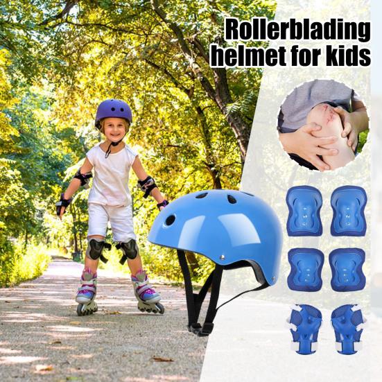 7 шт./компл. детский защитный комплект для катания на роликах, скейтборде, велосипеде, самокате, регулируемый