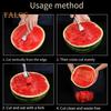 1/2Pcs Watermelon Fork Slicer Stainless Steel 2 In 1 Cutter Round Fork Head Portable Kitchen Fruit Cutting Fork for Watermelon Chunks Cake Bread