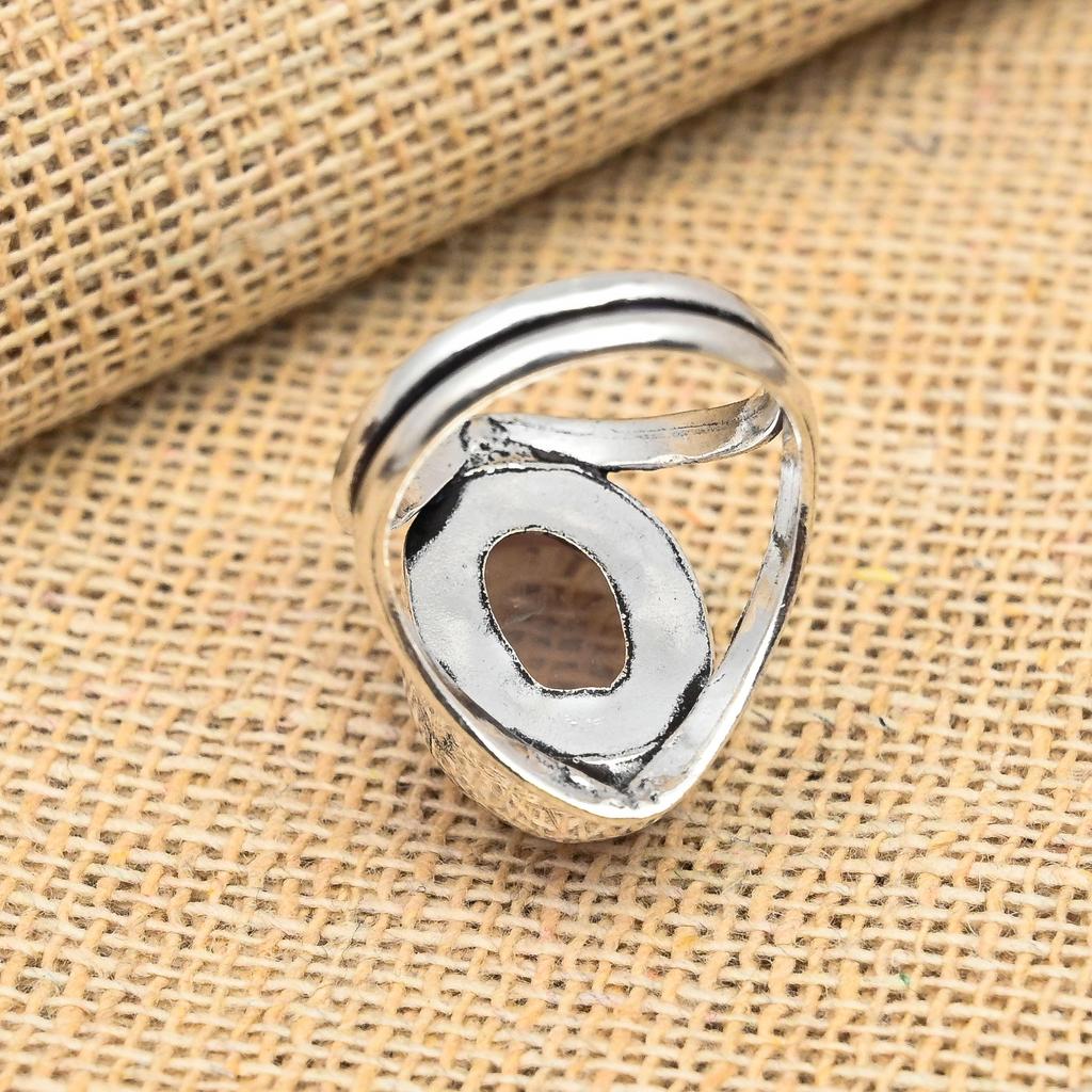 Rose Quartz Gemstone Handmade 925 Sterling Silver Jewelry Ring For Women