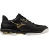 Теннисные кроссовки Wave Exceedrite 2 OC см 3E [Mizuno] Черный/Золотой/Белый 25.0