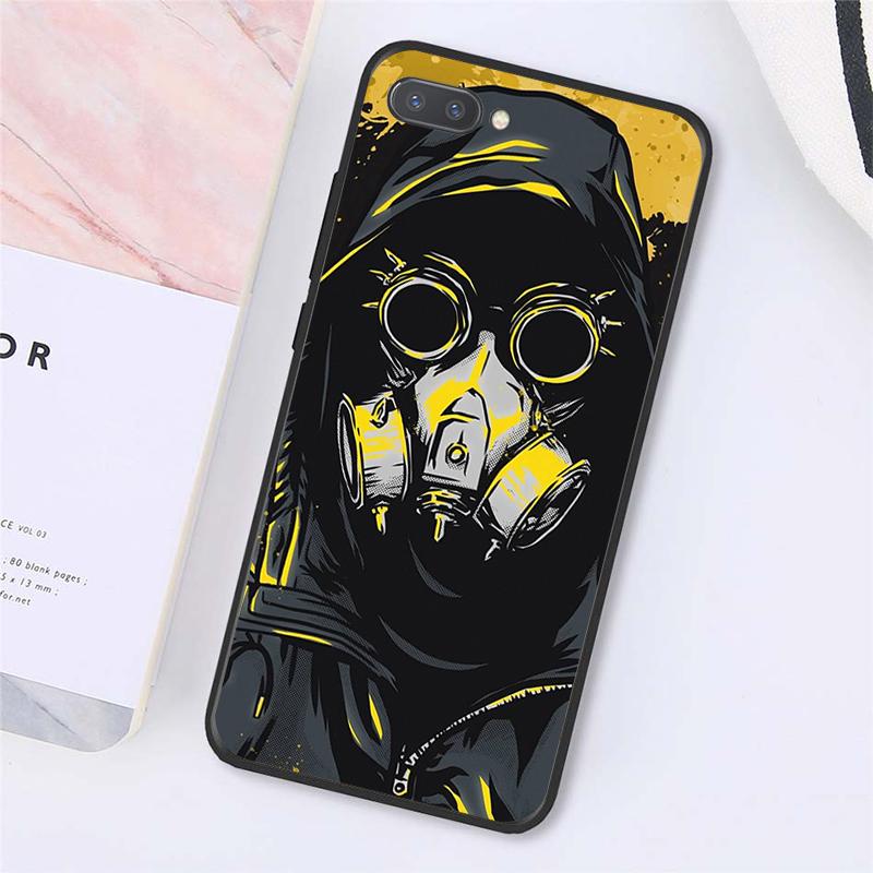 DJ Man Неоновая Маска Противогаз Мальчик Чехлы Для Телефонов Для Huawei Honor 7C 7A 8X 9X 8A 10i 20S 8C 8S 9A 9S 10X lite