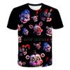 2023 Year Summer New Horror Style Five Night Freddy 3D Print Kids Short Sleeve Tops Girls Fashion Casual T Shirts 4-14 Year