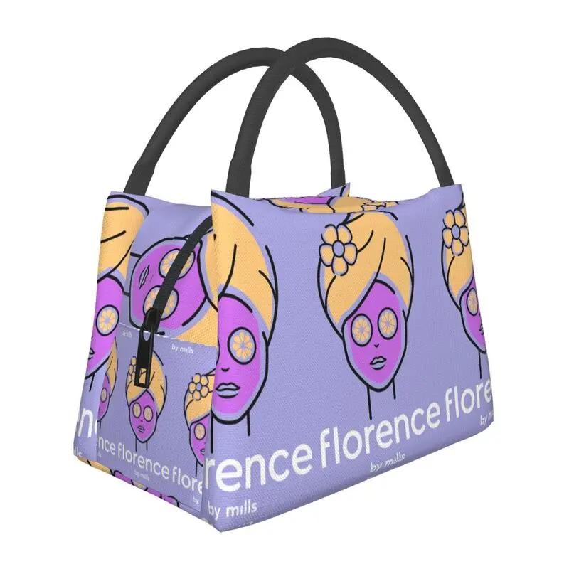 Пользовательские помады Florence By Mills Lunch Bag Женщины Cooler Теплый изолированный Lunch Box для пикника Кемпинга Работа Путешествия