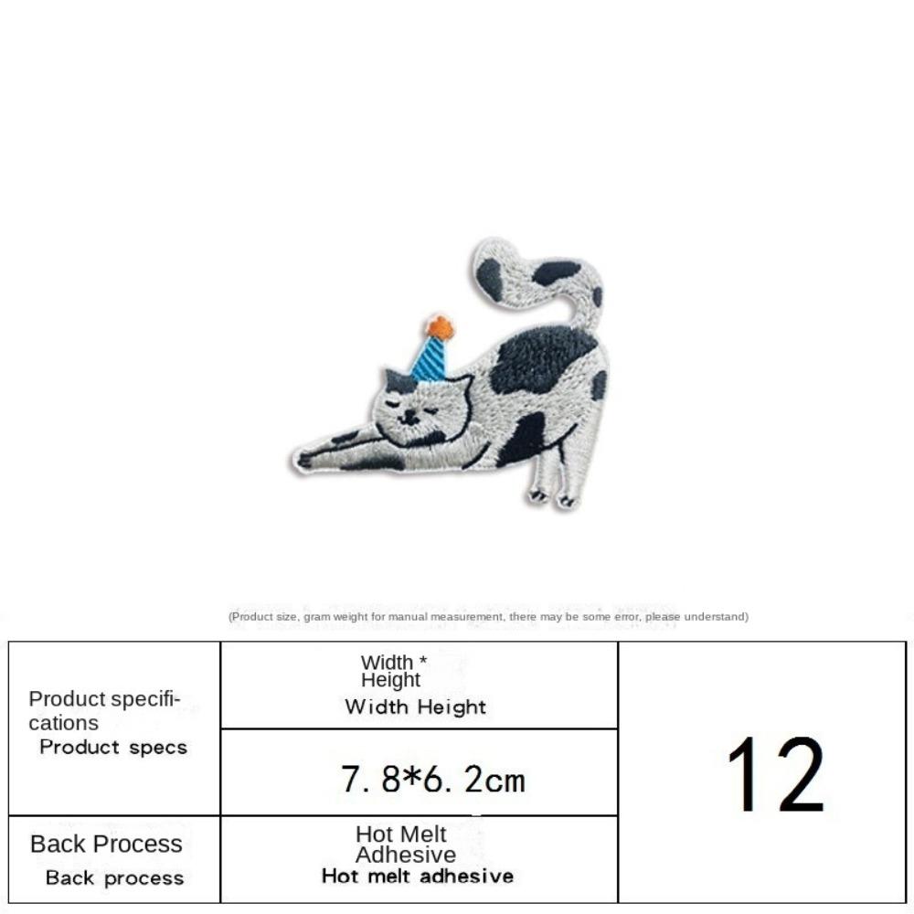 15pcs Ocean Fish DIY Iron on Patches Cat Dog Embroidered Cloth Stickers Sewing Supplies  on Clothes