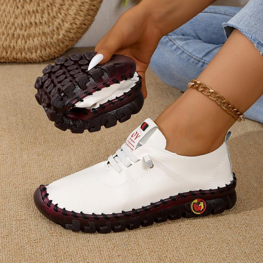 Женские кроссовки 2025 Новые дышащие ретро строчка подошва-маффин большой размер женская обувь весна лето мягкая подошва римские кроссовки