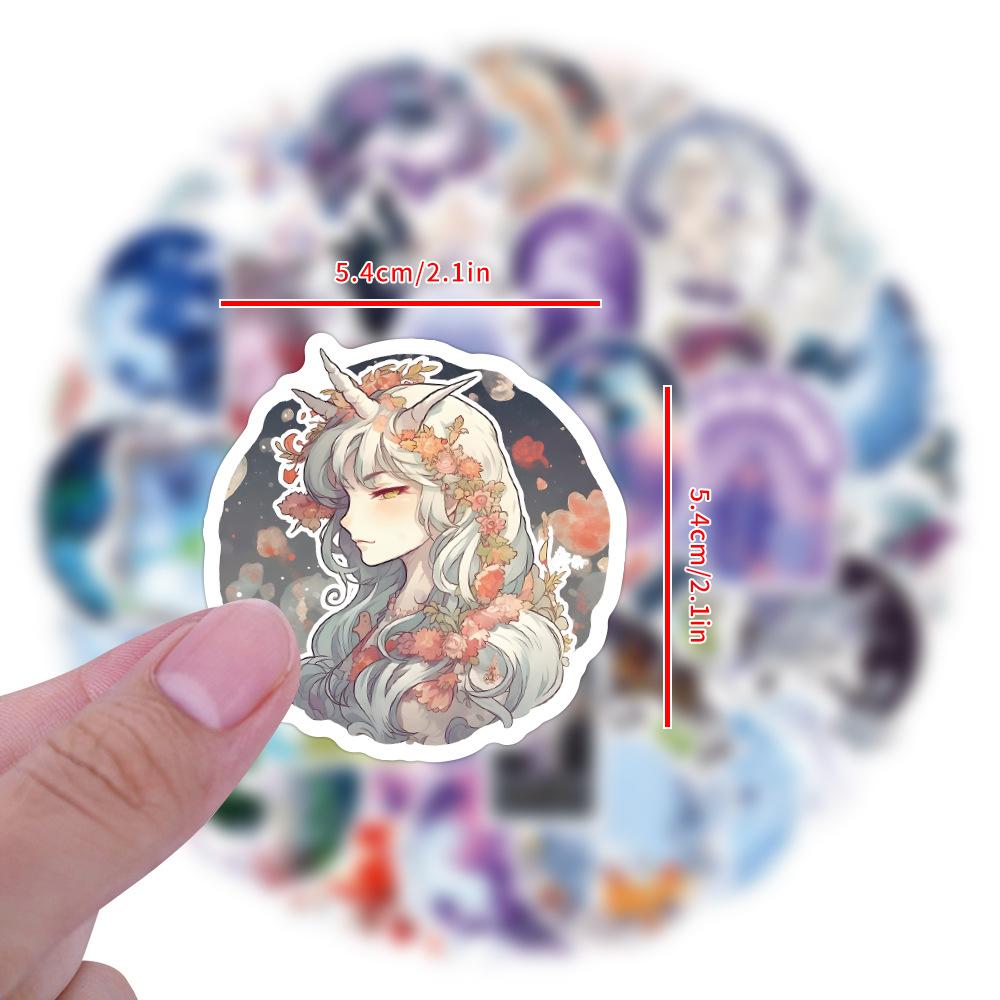 60 Новых Граффити Наклеек Последний Единорог Сделай Сам Декоративные Наклейки для Ноутбука Гитары Водонепроницаемые