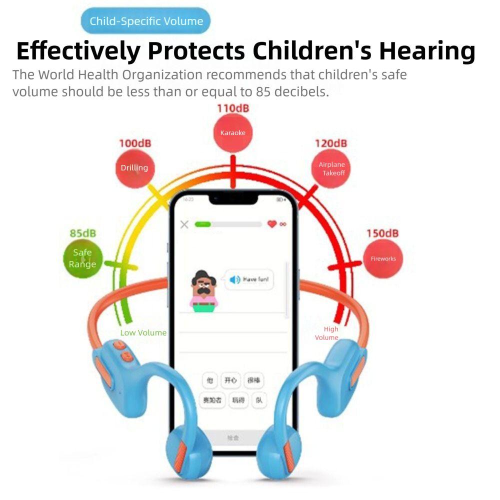 Earbuds Kids Bluetooth Headphones Hands-free Bluetooth Sports Earphone School Travel