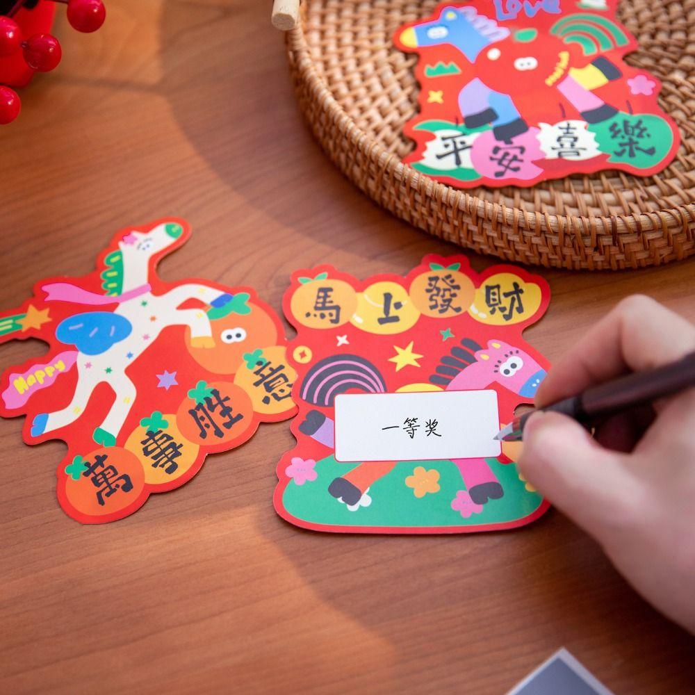 30pcs Anniversary Scratch-off Cards Cartoon Surprise Lucky Cards Cute Vouchers Tickets Decoration