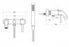 ILLUSION gold wall-mounted bathtub faucet from Besco