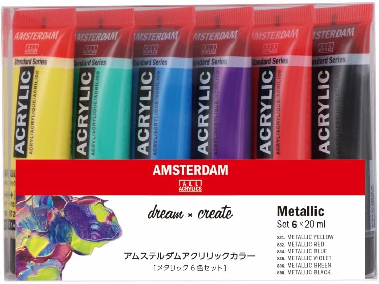 Talence Акриловая краска Amsterdam Acrylic Color Металлический цвет Набор из 6 цветов 20 мл 485367 AAC-6MT