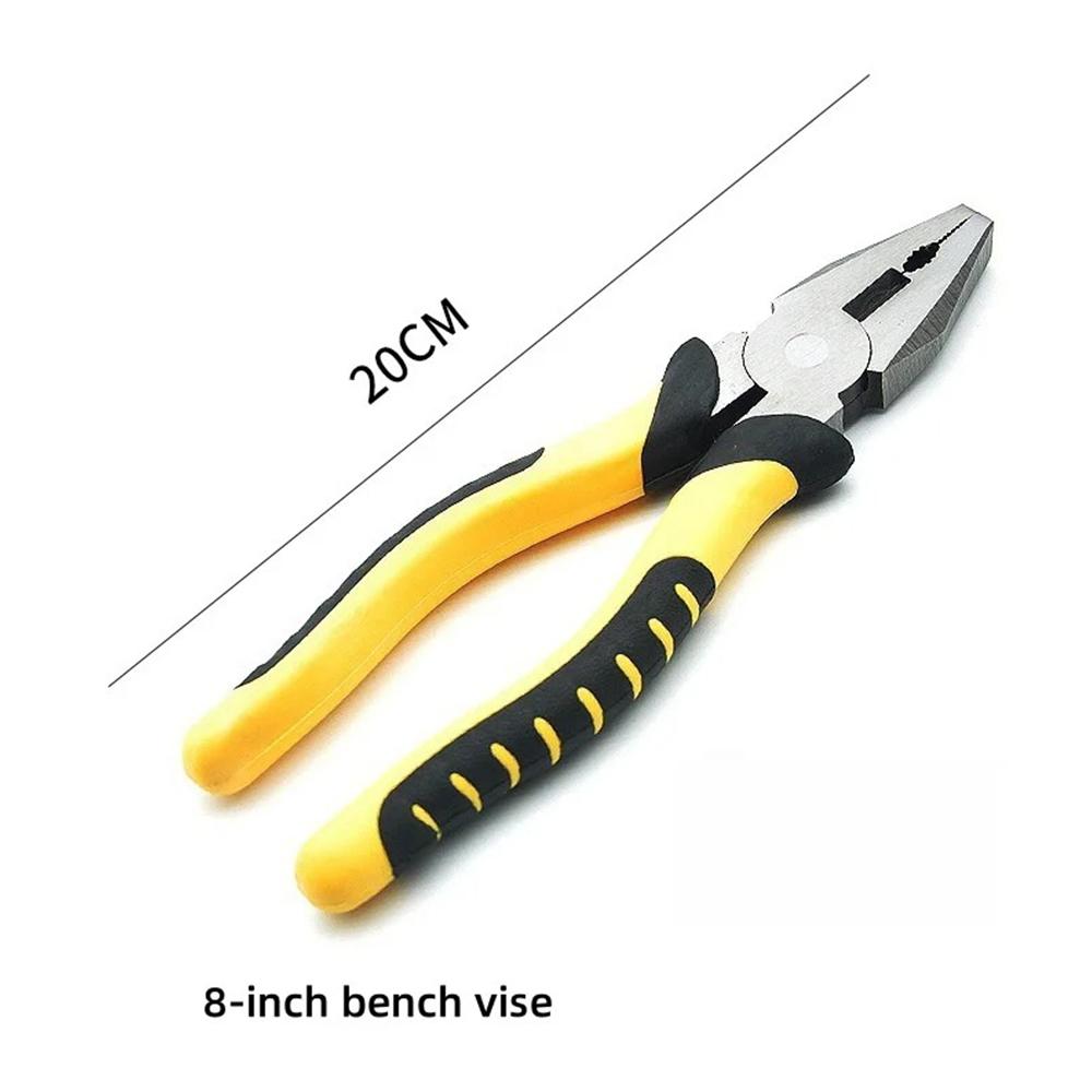 Universal Hardware Multifunctional Pliers 8inch Wire Cutting Pliers Diagonal Pliers Crimping Pliers Pointed Nose Pliers Manual Tools Electricians