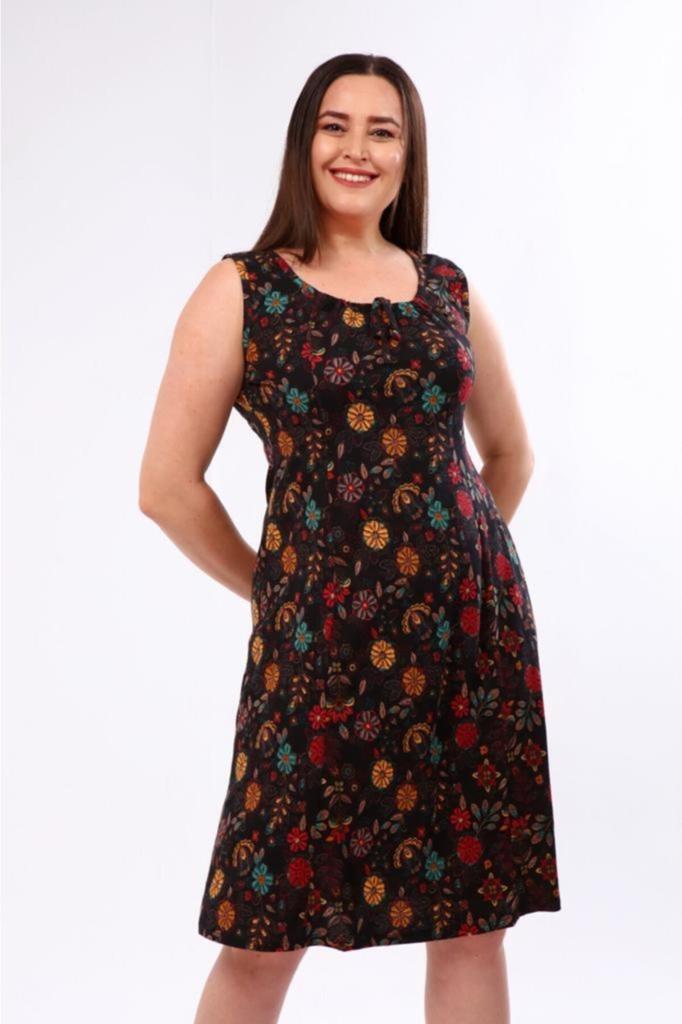 Женское платье большого размера, хлопковое платье без рукавов с толстыми бретелями и чашечками, платье больших размеров из чесаного хлопка