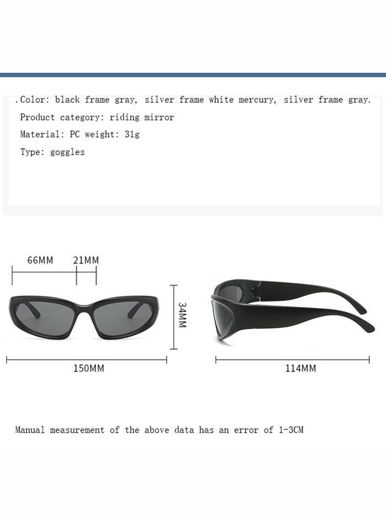 1 шт. Киберфутуристические серебристые очки Y2K Millennium для личности и моды МУЖСКИЕ ОЧКИ ЖЕНСКИЕ ОЧКИ