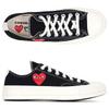 Кроссовки Comme Des Garcons X Converse 24fw Black Single Heart Chuck 70 oX Azk128 Black