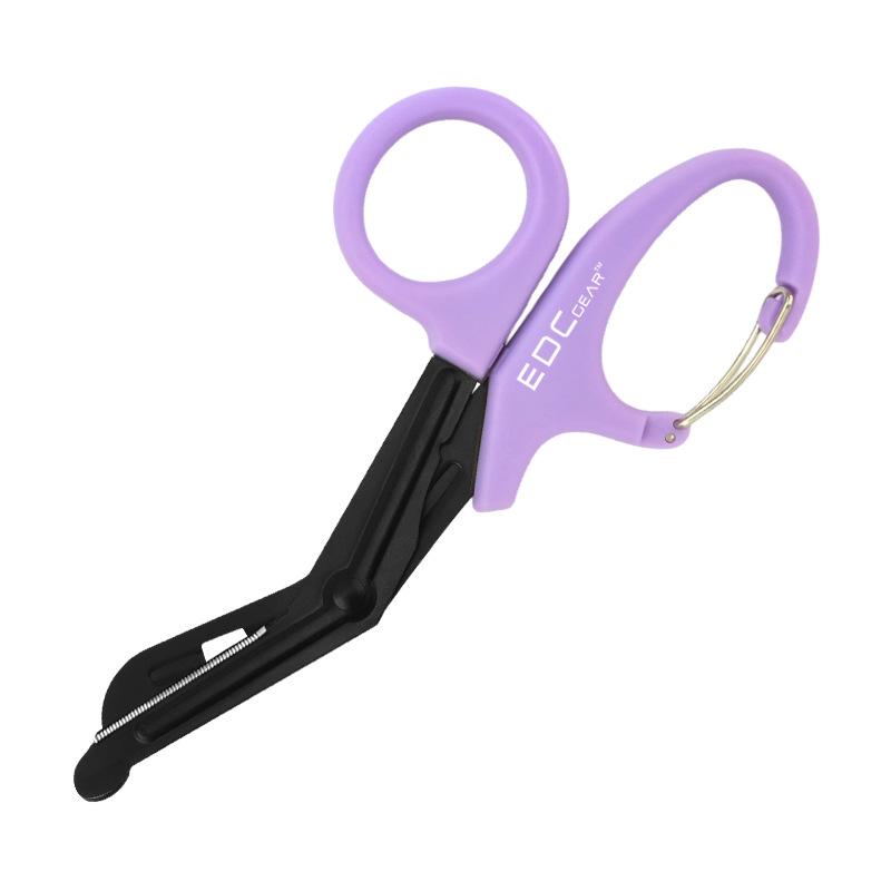 Ножницы из нержавеющей стали 19 см: Марля, Канва, Бинт ЭМТ, Изогнутый кончик, Лента.