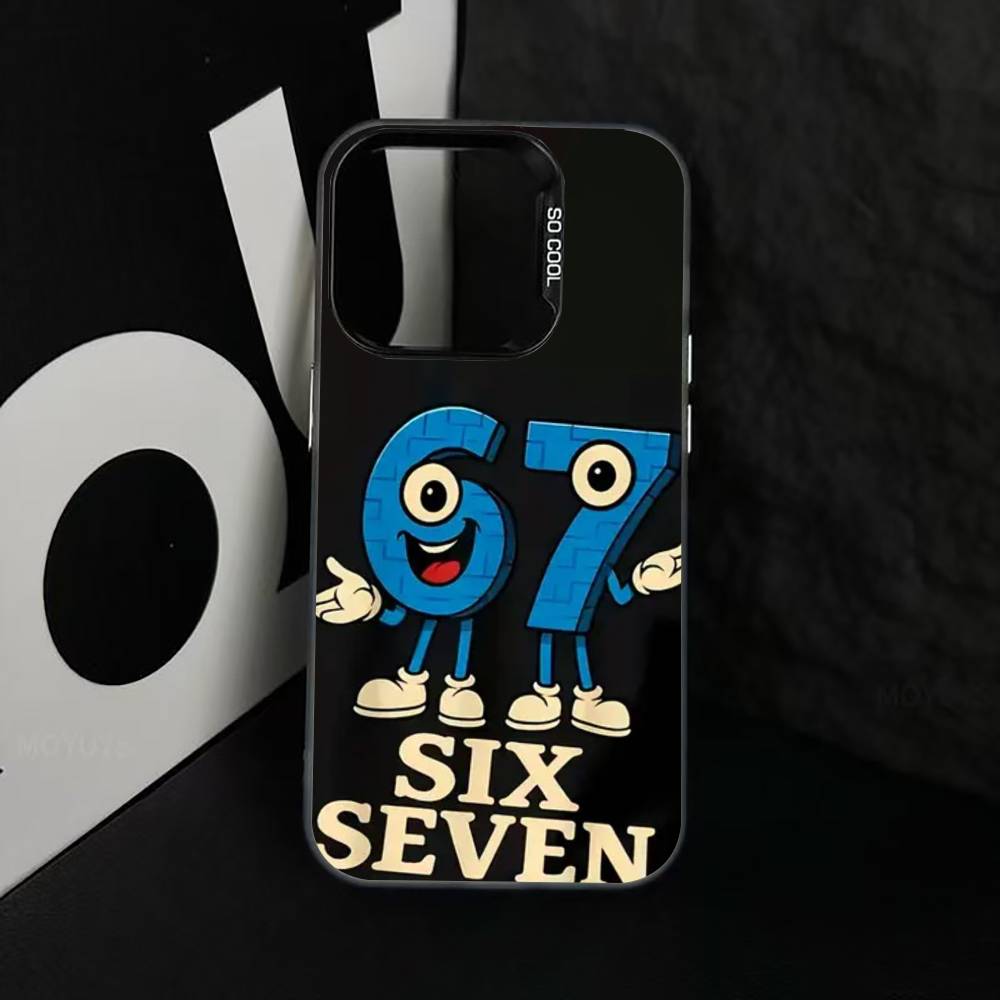 S-Six S-Seven 67 SS Чехол для телефона для iPhone 17,16,15,14,13,12,11 Plus,Pro Max,XS,Цветной Серебристый Чехол для телефона Funda Cover