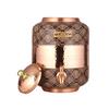 Copper Water Dispenser, Decorative Damask Pattern, Leak-Proof Tap, Heavy Weight (Brown, 18 Litres)