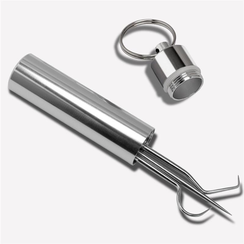 3 шт./компл. зубочистка из нержавеющей стали для ухода за полостью рта, инструмент для чистки зубной нитью, портативный набор зубочисток