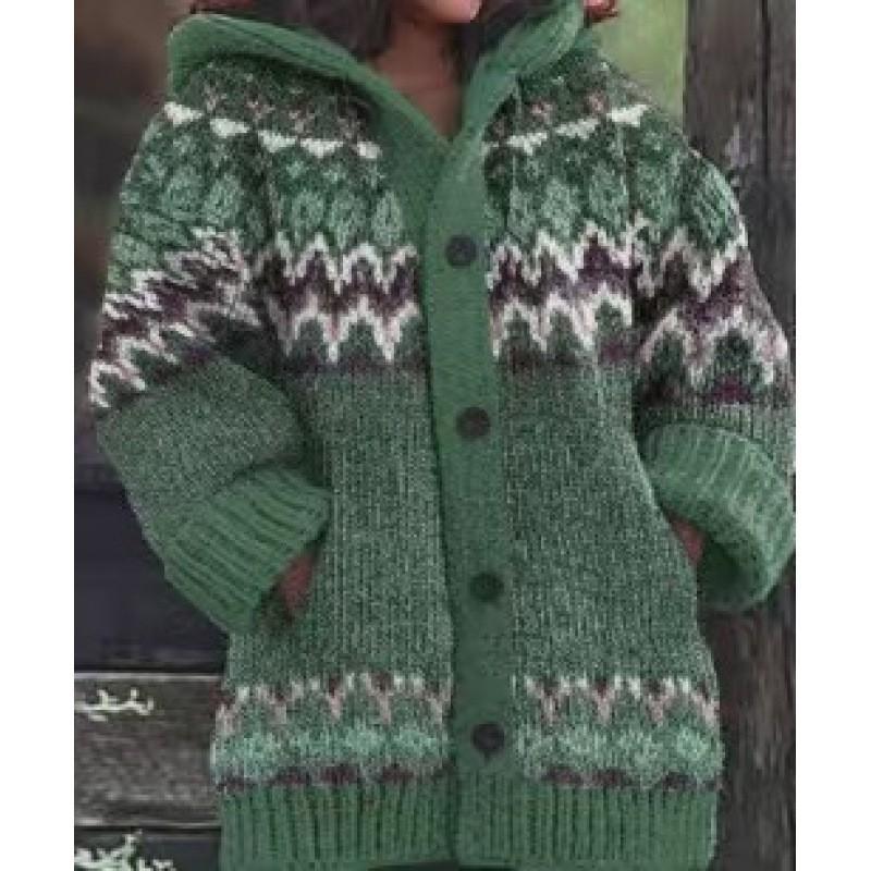 Halloween Animal 3D Print Hooded Cloak Coat Womens Streetwear Casual Long Cardigan