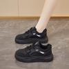 Мода 2024 осенняя мода новые женские удобные кроссовки на шнуровке нескользящие однотонные