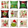 Christmas Happy Throw Pillow Cover, 18 X 18 Inch, Winter Holiday Cushion Cover Sofa Decor