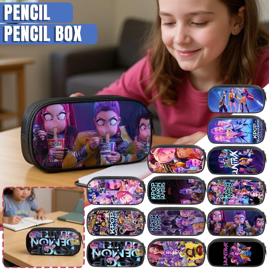 Печатный пенал для канцелярских принадлежностей с принтом ведьм для девочек, для учеников начальной и средней школы