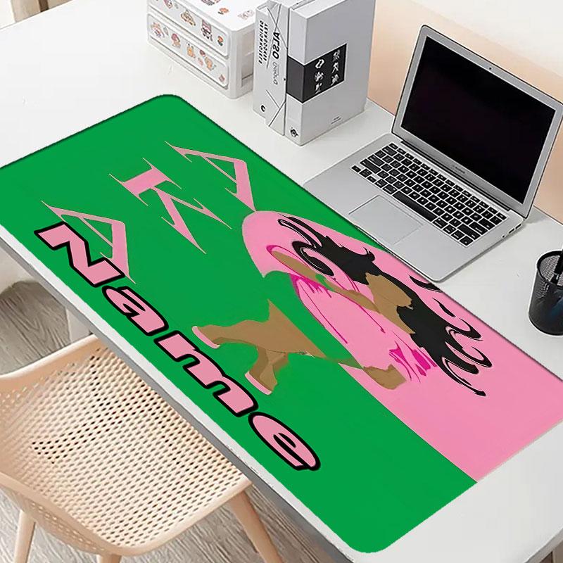 Custom Name Personalized Alpha Kappa Alpha Pattern Mousepad, Laptop PC Desk Mat, Decorative Desk Mat for Home Keyboard Pad Gift