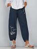 Elastic Waist Cotton Linen Loose Casual Pants Home Pants Women