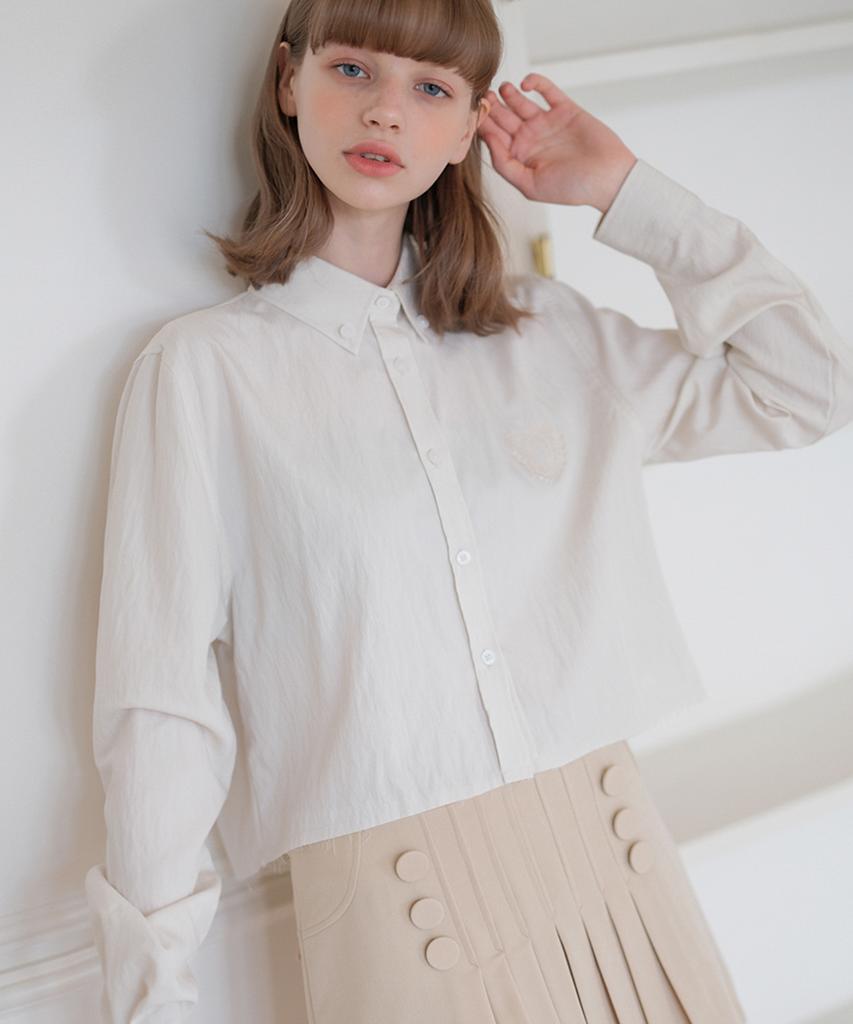 AVANDRESS Solid Mu Shirt Ivory