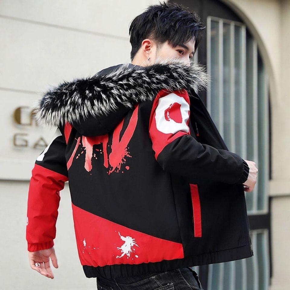 Winter Men's Fleece and Thickened Warm Jacket Fashionable Windbreaker